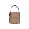 Coach Borsa Secchiello Mollie con Chiusura a Bottone a Pressione e Scomparto Centrale con Zip Borsa a Spalla da Donna Kaki Nero CA582-IMCBI