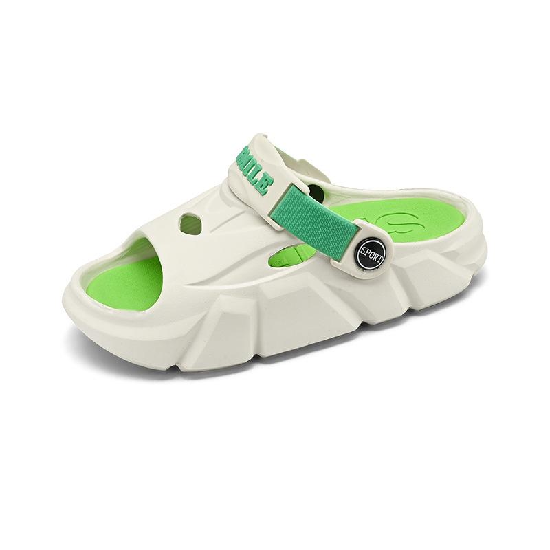 Summer Children's Slippers Boys and Girls Indoor Household One-word Mops Outdoor Wear Dual-purpose Thick-bottomed Non-slip and Wear-resistant Sandals