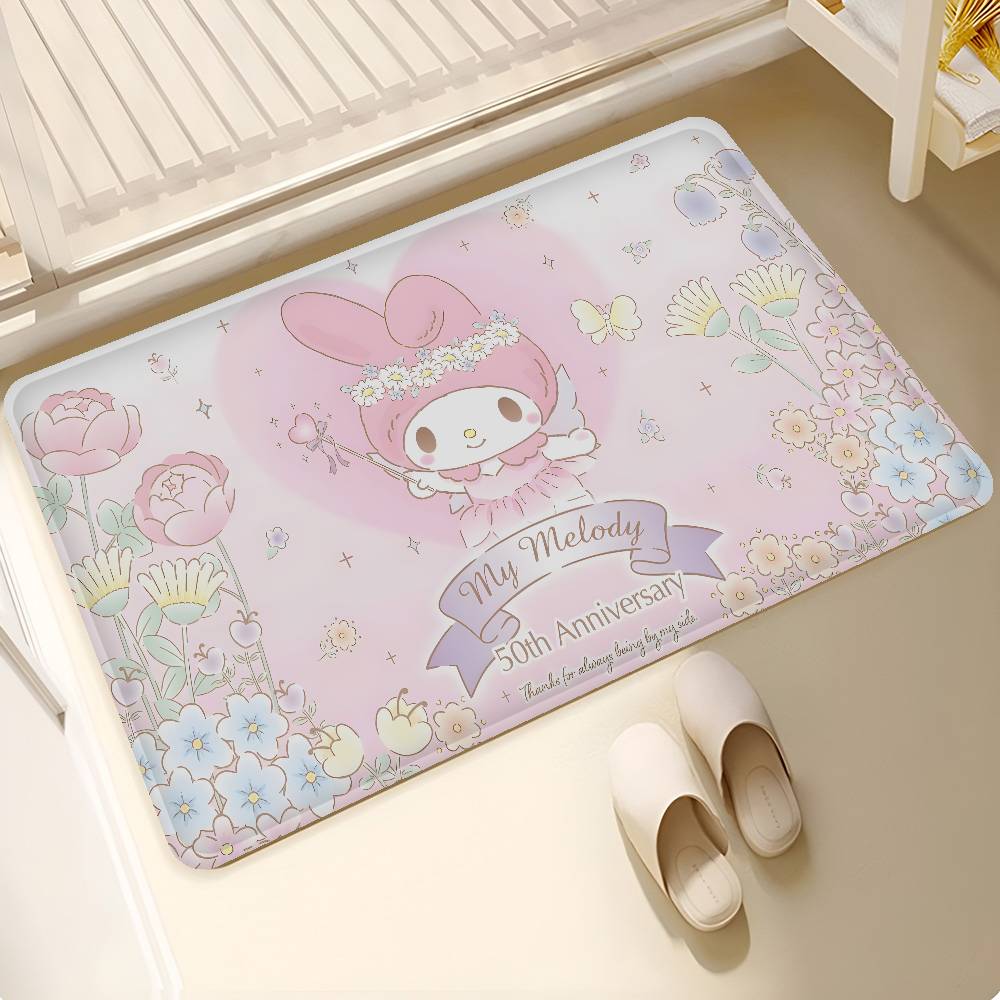 My M-melody Lovely Room Mats Anti-slip Absorb Water Long Strip Cushion Bedroon Mat Household Carpets