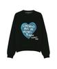 ADSB ANDERSSON BELL Girls Heart Message Crew-Neck Sweater Atb1464W(Black)
