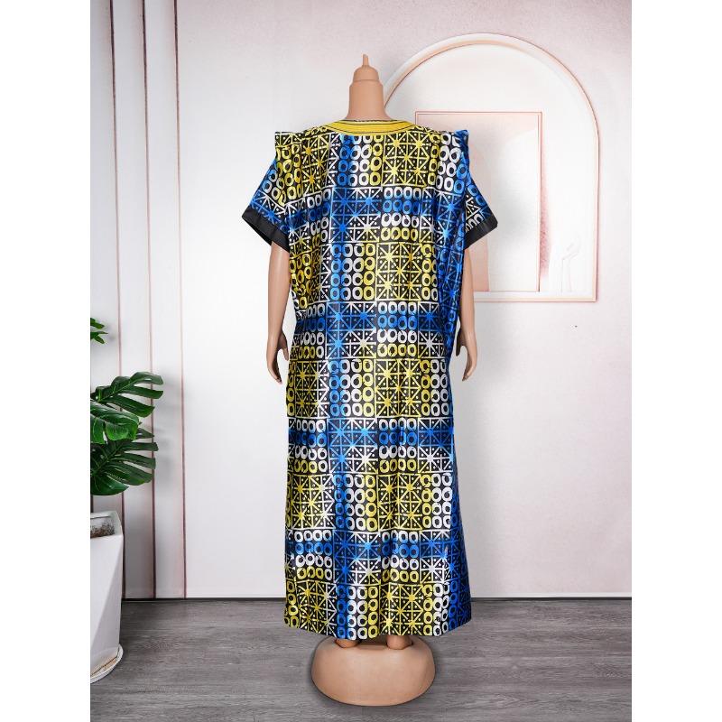 Plus Size Women's New Fashion Print Maxi Dress
