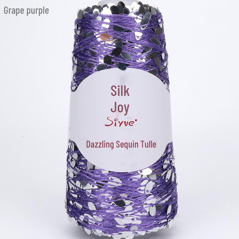 Siyue Silk Color Point Yarn: Dazzling Sequin Wool with Water Drop Sequins for DIY Hand Knitting