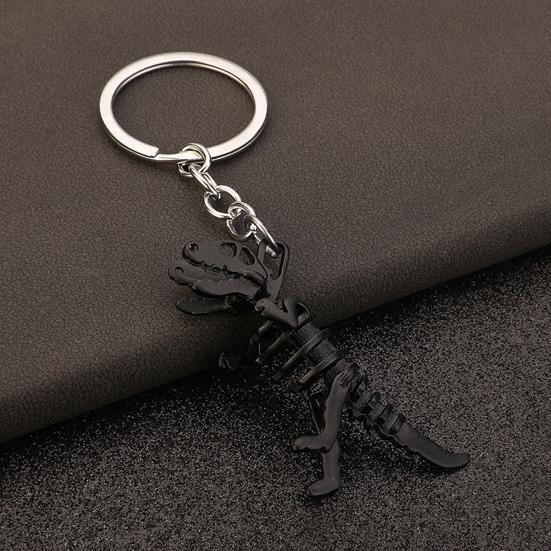 Goth Core Dinosaur Keychain Glow Skull Skeleton with Metal Chain, Y2K Grunge Accessories for Backpack & Keys