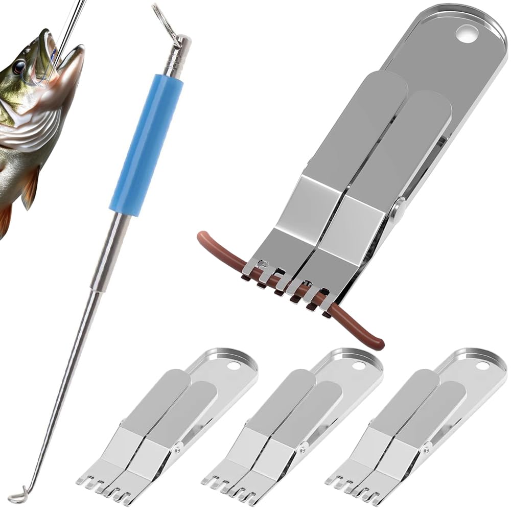 Bait Lure Clip Earthworm Clip Set of 4 Fishhook Remover