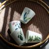 White Porcelain Hand-painted Ink Color Tea Cup Household Ceramic Cup Male And Female Master Cup Kung Fu Tea Set Drinking Cup