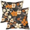 1 Pieces Floral Patterned Throw Pillows Black Background Polyester pillowcase, sofa decorative cushion cov Headboard Pillow