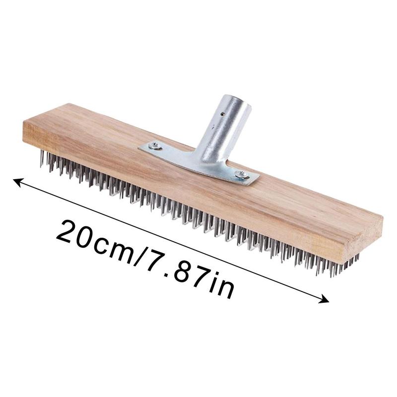 Spazzola Abrasiva in Acciaio Allargata Inossidabile Erba Muschio Scopa Metallica Strumenti di Pulizia Multifunzione Portatili Pavimento Giardino Pulitore Muschio