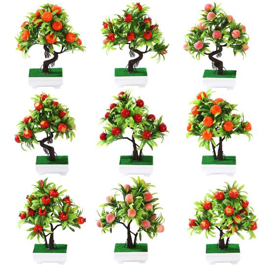 1 Pcs Artificial Flower Simulation Different Shape High Quality Plastic Home Decor Artificial Fruit Tree for Home
