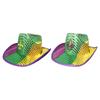 Sequin Cowboy Hat for Women Men Decoration Photo Props Novelty Funny Mardi Gras Hat for Rave Nightclub Cosplay Celebration Party