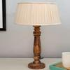 58 Cm Wood Decorative Table Lamp with Shade Bedside Distressed Living Room Light Floral Carved Black Beige Bedroom, Dining Room, Hotel Room, Office