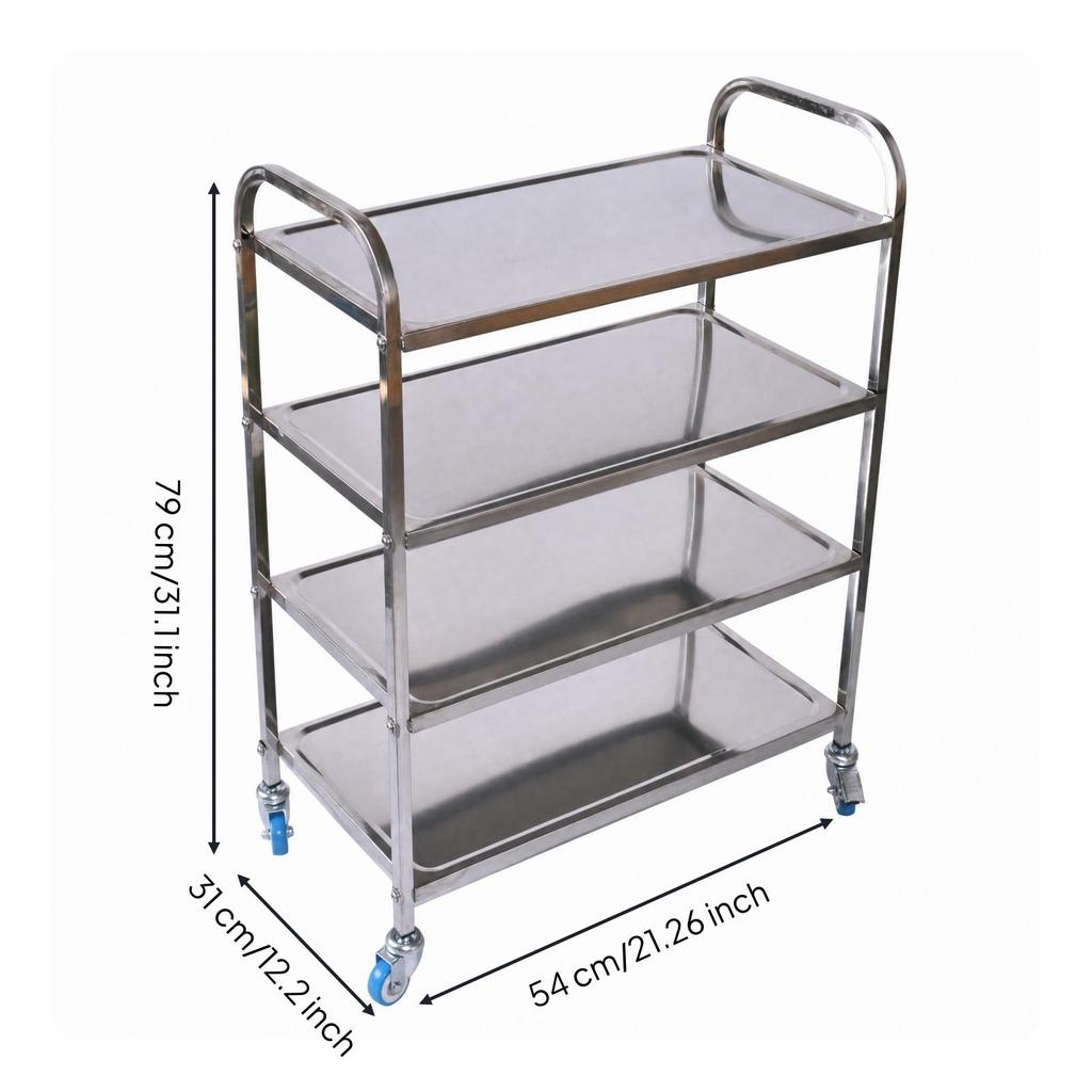 Utility Cart with Casters Commercial Grade for Hot-Pot Dining Environments