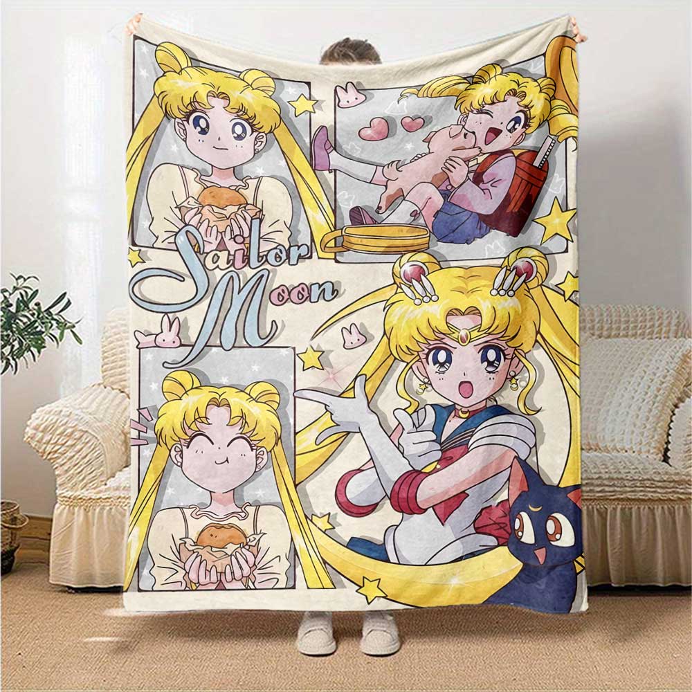 Sailor Moon Adventure Blanket Warmthful Decor Blanket Versatile for Sofa Sofa Couch Office Bed Picnics Warmthful Decor Best Holiday Y3
