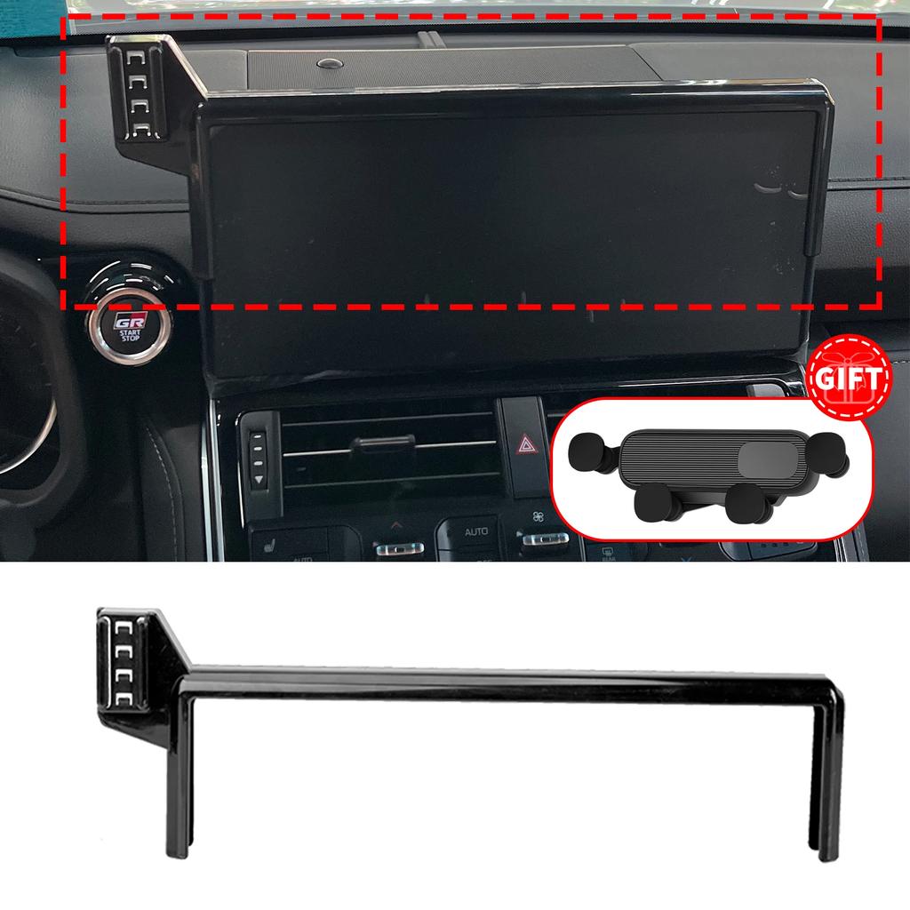Support de téléphone personnalisé pour Toyota Land Cruiser LC300 2022 – 2024 (écran sans USB), Base d'écran de tableau de bord, sans perceuse