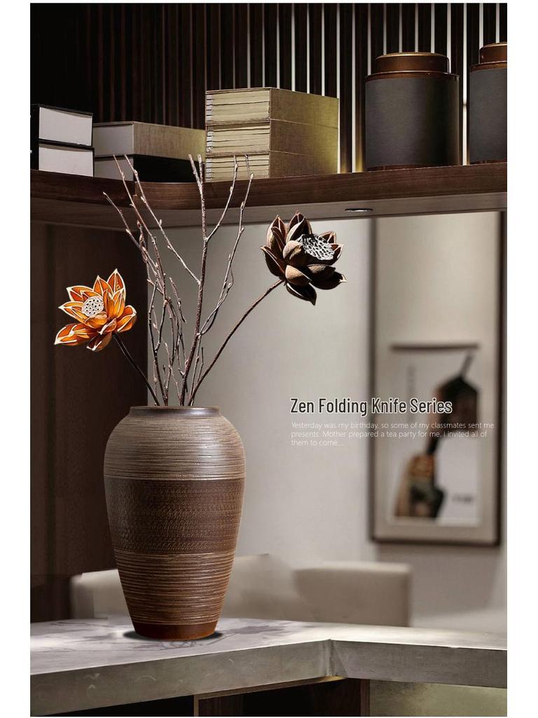 New Chinese Retro Ceramic Vase for Dining Table, Living Room, TV Cabinet Decoration, and Flower Arrangements
