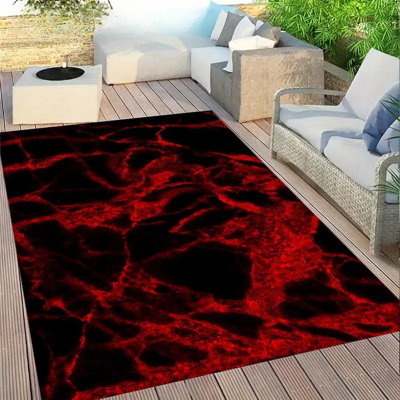 Volcano Lava 3D Magma Rugs Carpet for Home Decor Living Room Large Area Rugs Bedside Non-slip Floor Mat Home Entrance Doormat