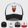 Mlfo Hellfire Demon Flame Skull Print Trucker Cap Retro Streetwear Fashion Unisex Daily Commute & Outdoor Hiking Fan Gift