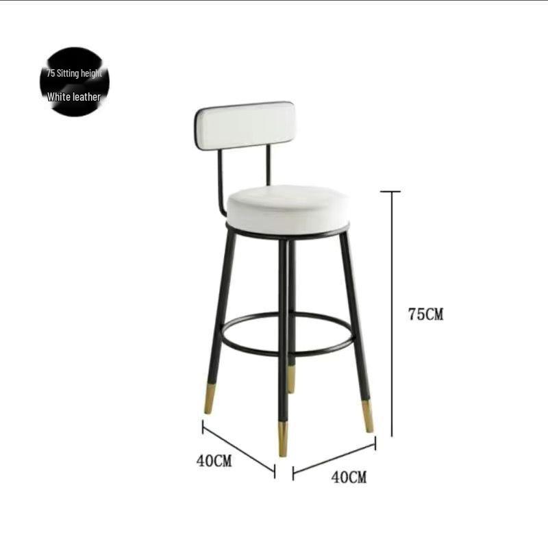 Nordic Modern High Backrest Bar Stool for Home & Coffee Shop