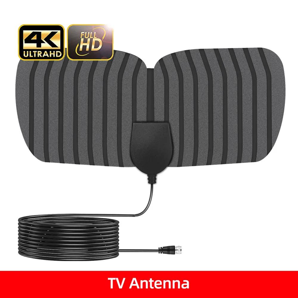 

4K TV Antenna for Global Digital TV, 1080P 25dB High Gain Booster for RV Outdoor Car Indoor HDTV Free Channels білий