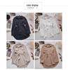 Women's Winter Mid-Length Korean Design Tie-up Long-Sleeved Shirt