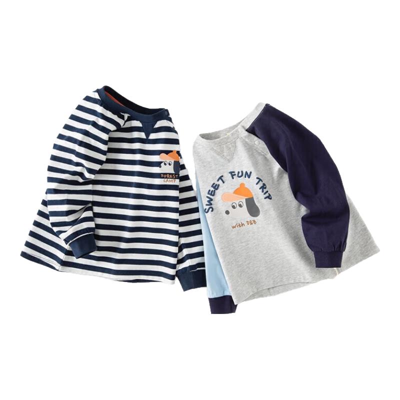 David Bella Boys' Long-Sleeve Cotton T-Shirt