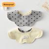 New Waterproof Two-sided Usable Baby Feeding Drool Bib Infants Wave Petal Saliva Towel Soft Burp Cloth For Toddler Kids Bibs