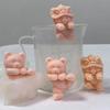 3D Hangende Kop Siliconen Vorm Schattige Leeuw Beer Ijsblokjesmaker Voedselkwaliteit Herbruikbare Vorm Huishouden Koffie Ijs Keuken Snoep Chocolade Zeep