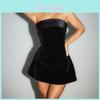 Polyester Spandex Backless Sleeveless Aline Dress For Winter Casual Females