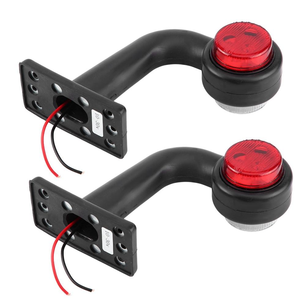 2Pcs 12 LED 10V‑30V Elbow Side Marker Indicator Light Lamp Side Marked Lamp for Car Truck (X1)