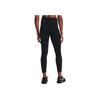 Under Armour Solid Color Logo Print High Waist Tight Fitness Pants Women bottoms Black 1365718-002