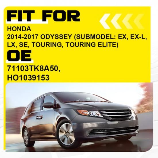 Right RH Side Fog Light Trim Cover Bezel For 2014-2017 Honda Odyssey HO1039153