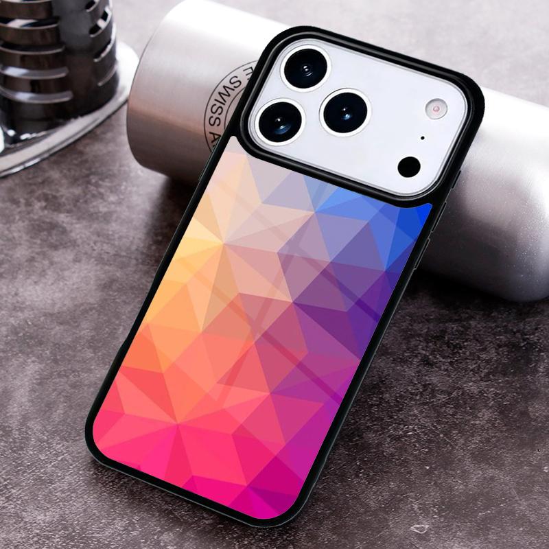 Geometric Stripy Triangle Phone Case for iPhone 17 16 15 Pro Max Air 14 13 12 11 Plus Shockproof Cover