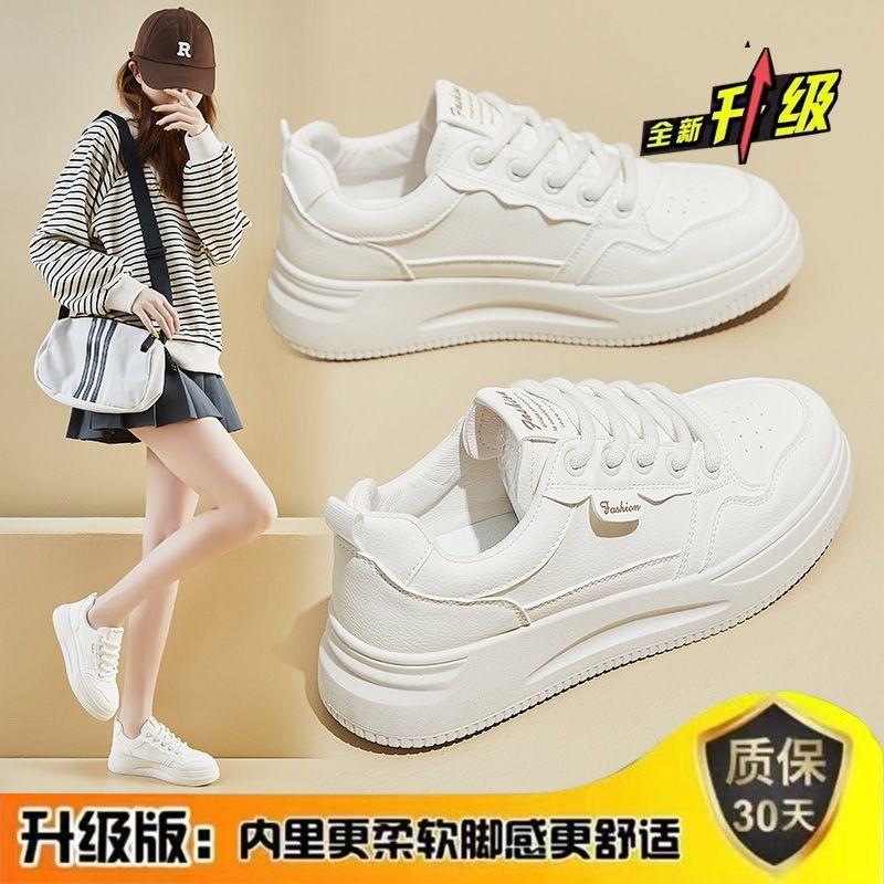 

Весна 2025 года, маленькие белые туфли, новая корейская версия, женские студенческие туфли на платформе, увеличивающие рост, спортивная обувь для сноуборда, повседневная обувь GH-301 35 белый