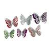 6Pcs Self Adhesive Butterfly Wall Sticker Waterproof PVC Wall Decals Double Layer DIY Wall Art Stickers for Living Room Bedroom Bathroom