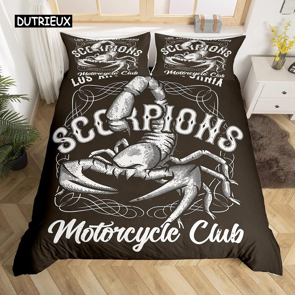 Edredonsett med edderkopp og dyr Mikrofiber 3D-trykk Dynetrekk Queen King Size Motedesign Dynetrekk med putetrekk