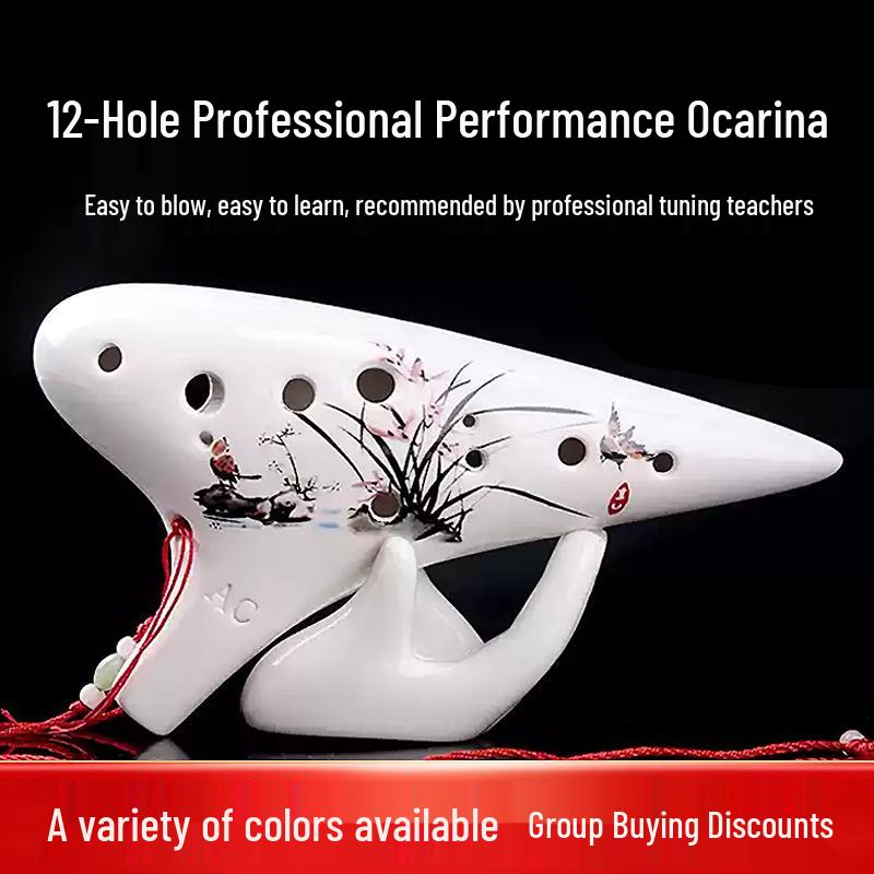 12-håls AC Ocarina: Nybörjare till Avancerad för Studenter
