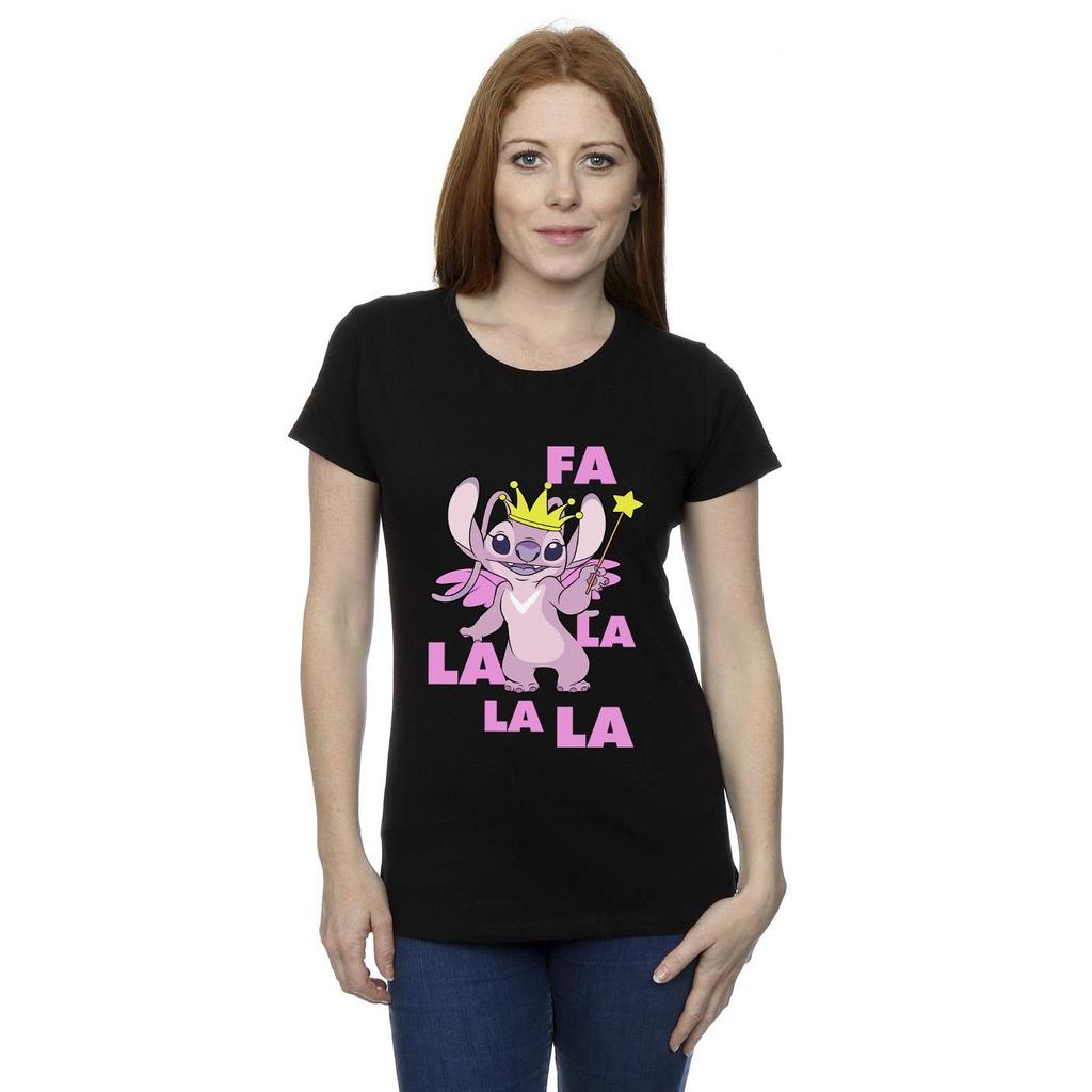 Disney Womens/Ladies Lilo & Stitch Angel Fa La La Cotton T-Shirt
