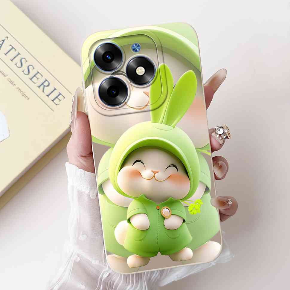 Pink Cat For Tecno Spark Go 2024 Cases BG6 Soft Silicone Cover For Tecno Spark 20 Spark20 SparkGo 2024 Casing Phone Case