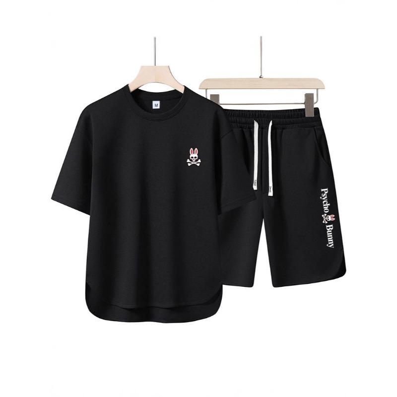 

Мужской костюм Летний Повседневный Мужской Костюм с коротким рукавом и шортами Городской Уличный Мужская Мода Футболка Спорт на открытом воздухе M