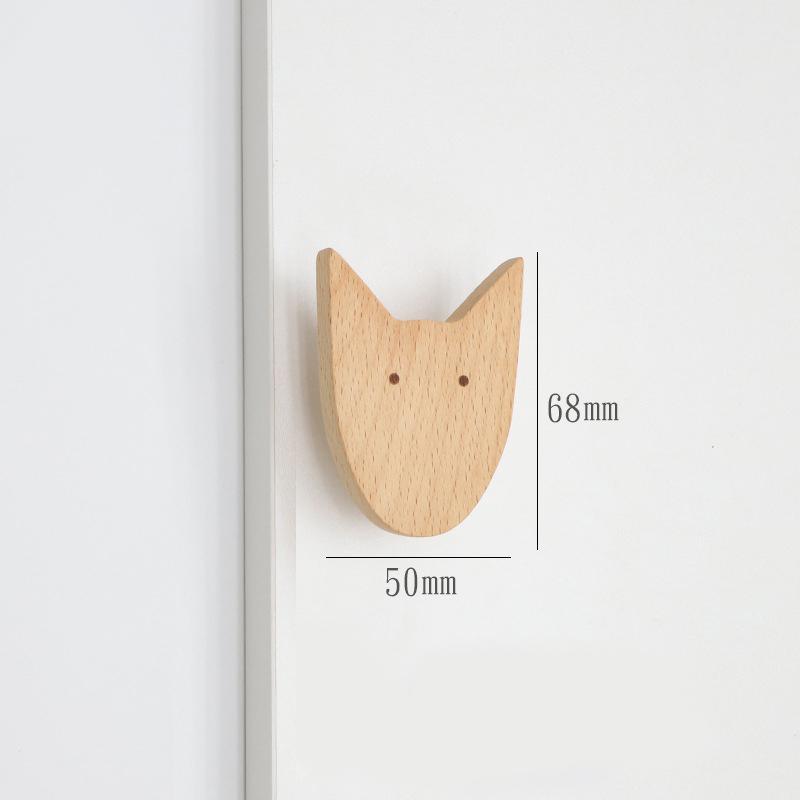WV Wooden Door Handles Animal Wood Furniture Handles for Cabinets Dressers Drawers Door Knobs Kitchen Cupboard Wardrobe Pulls