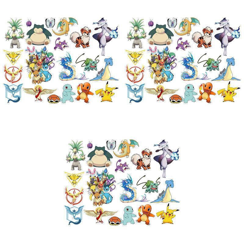 Autocolant de perete Pokémon cu material PVC pentru decorarea dormitorului copiilor și a sălii de clasă