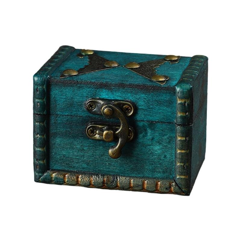

Antique Style Locking Storage Box With Secure Combination Locking Large Capacity Wooden Chest For Jewelry Collectibles