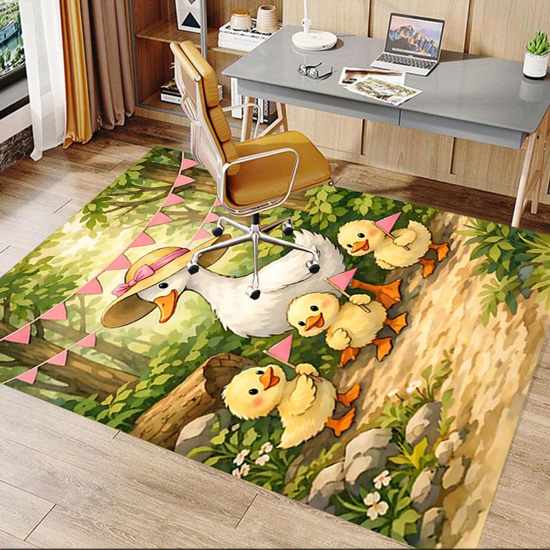 1PC Ducklings Forest Non-Slip Floor Carpet Compatible for Office&Living Room&Bedroom&Dining room - Flat - Weave Machine-S0367