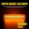 2x Clear Lens LED Side Marker Turn Lights Signal For Jeep YJ Wrangler 1987-1995