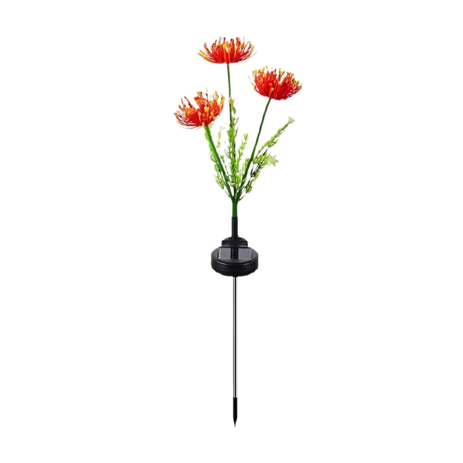 

Solar Powered Outdoor Garden Decorative Flower Light with Realistic Artificial Flower Design and Stake for Lawn Patio Yard Pathway Lighting one size