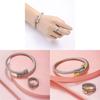 Stainless Steel Geometric Couple Bracelets And Rings Set For Gift Travel Souvenir