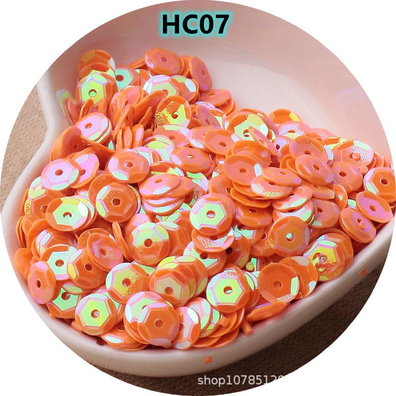 Paetês Côncavos Redondos AB Iridescentes de 6mm - Peças Curvas Brilhantes para Acessórios de Roupa e Joias DIY