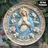 Plaque Métallique Vintage Vierge Marie 20x20 cm Plaque Murale Rétro Décoration Religieuse Maison Bar Pub Rustique Art Cuisine