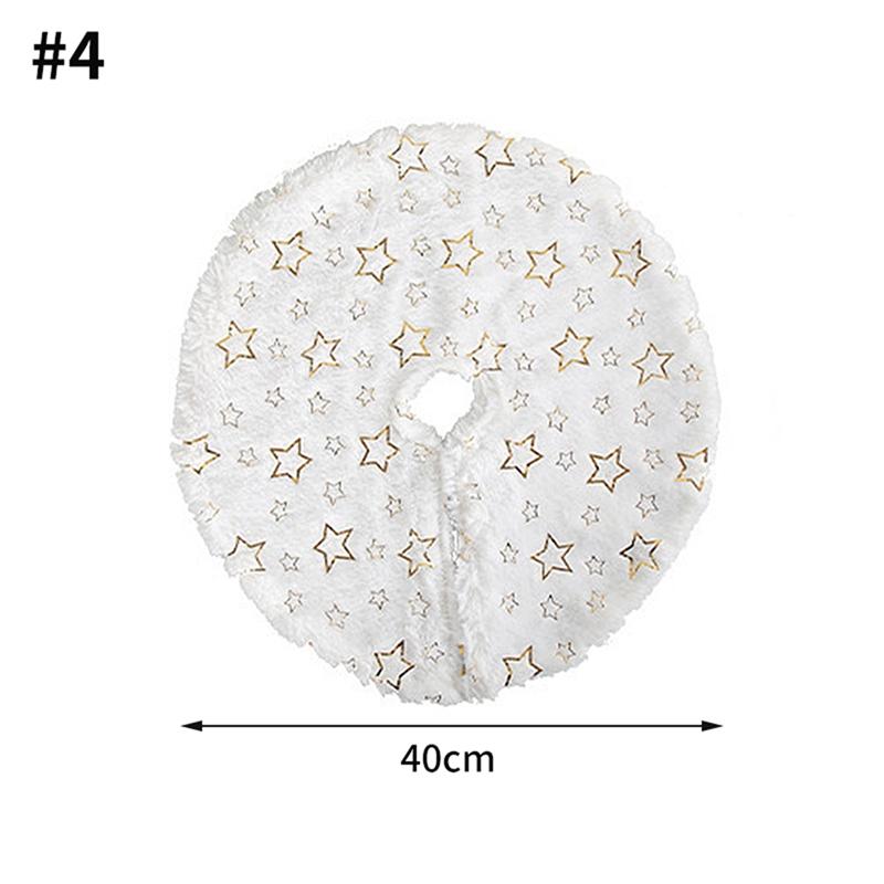 40-90cm Christmas Tree Skirt White Snowflake Xmas Tree Skirt Christmas Tree Decorative Base Carpet New Year Navidad Party Decor