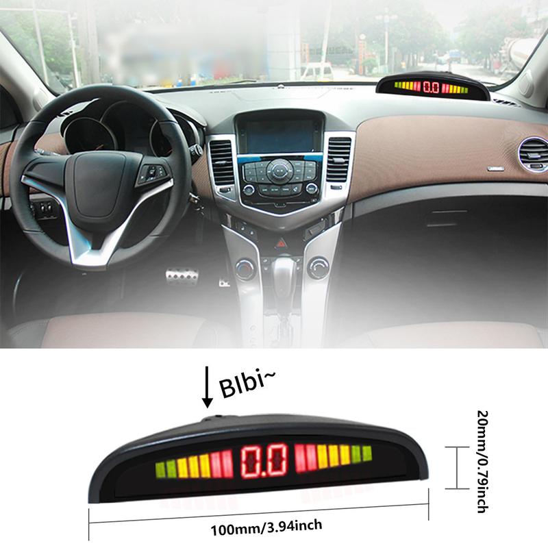 Car Parktronic LED Parking Sensor With 4 Sensors 16mm Reverse Backup Car Parking Radar Monitor Detector System