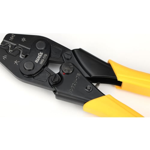 IWISS IWS-17s Ring Sleeve Crimping Tool, JIS Compliant, Ratchet Type, for Small, Medium, and Large Sizes
